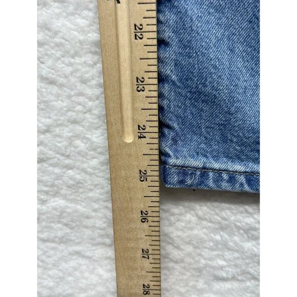 Loft Jeans Womens 2 The Wide Leg Denim Button Pocket Minimalist Preppy 30Wx25L - Picture 3 of 8